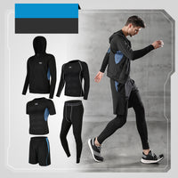 5pc. Men's Quick-drying Activewear Workout Suit Sports Wear Set